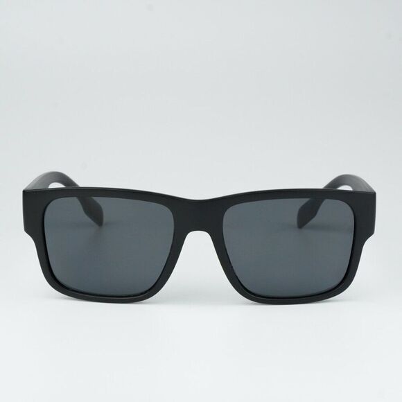 NEW Burberry BE4358 KNIGHT 346481 Matte Black Dark Grey Polarized Men Sunglasses - Picture 2 of 10